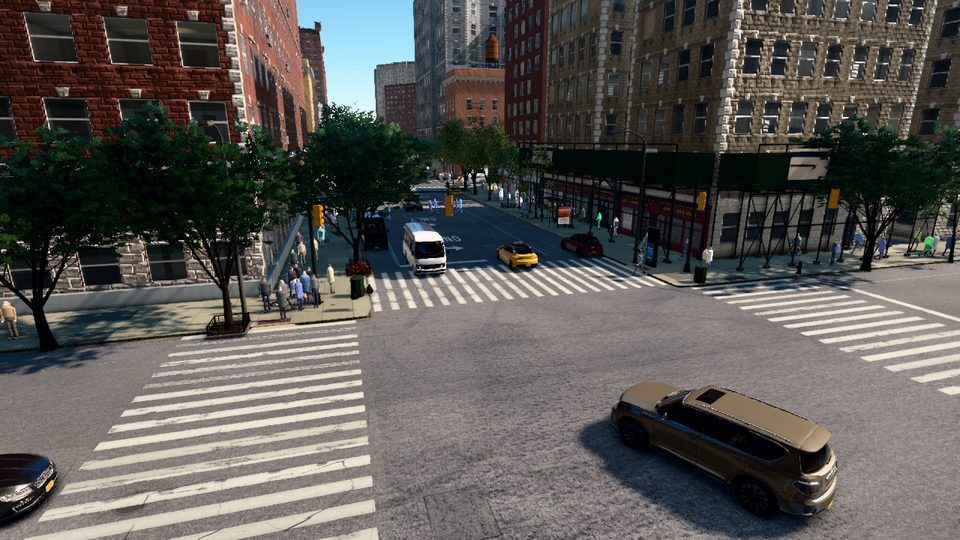 The first frame: W 120th St and Amsterdam Ave seen from above its south-west corner