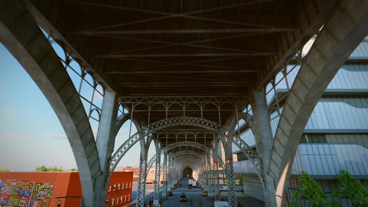 Frame 54 of t7ArchSoffit rendered with Unreal Engine 5.8 and the cinematic preset, at 1280 × 720