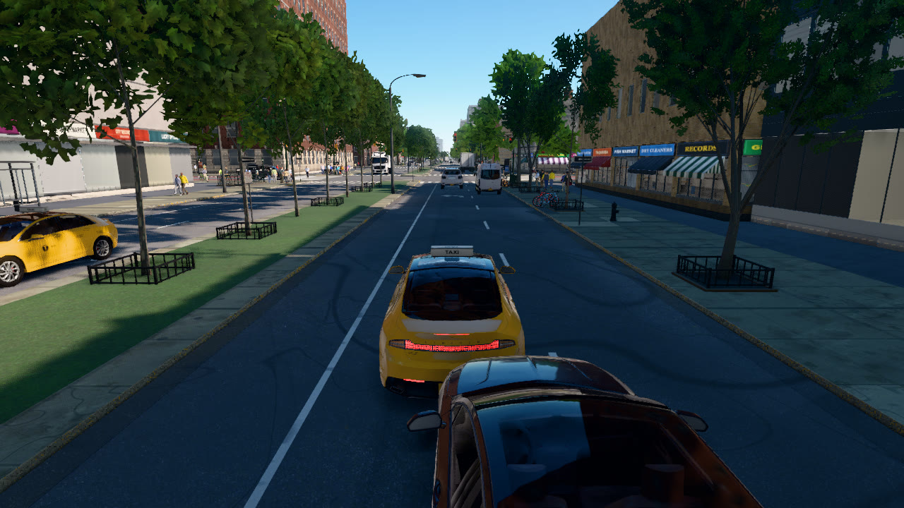 The chase camera at the start