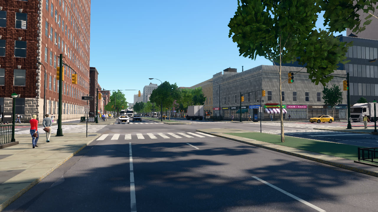 The view up Lenox Ave in daylight