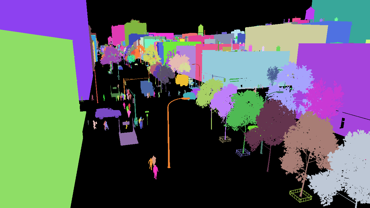 One random colour per object id