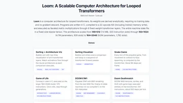 Loom: A Scalable Analytical Neural Computer Architecture
