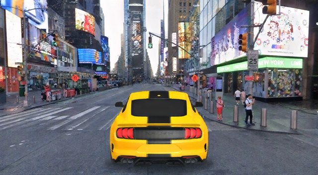 Vehicle in frame, t=0.0s